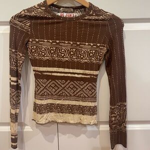 Jean Paul Guatier Jeans brown long sleeve top